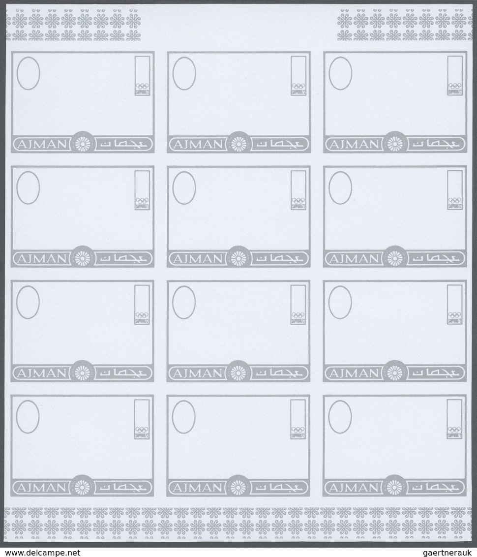 Thematik: Olympische Spiele / olympic games: 1971, Ajman. Progressive proofs set of sheets for the i
