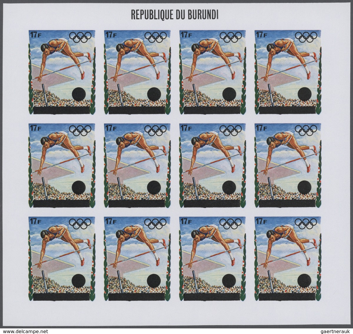 Thematik: Olympische Spiele / Olympic Games: 1972, Burundi. Progressive Proofs Set Of Sheets For The - Sonstige & Ohne Zuordnung