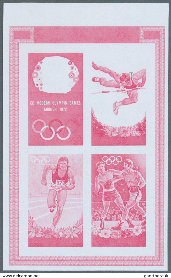 Thematik: Olympische Spiele / Olympic Games: 1972, Cook Islands. Progressive Proofs Set Of Sheets Fo - Sonstige & Ohne Zuordnung