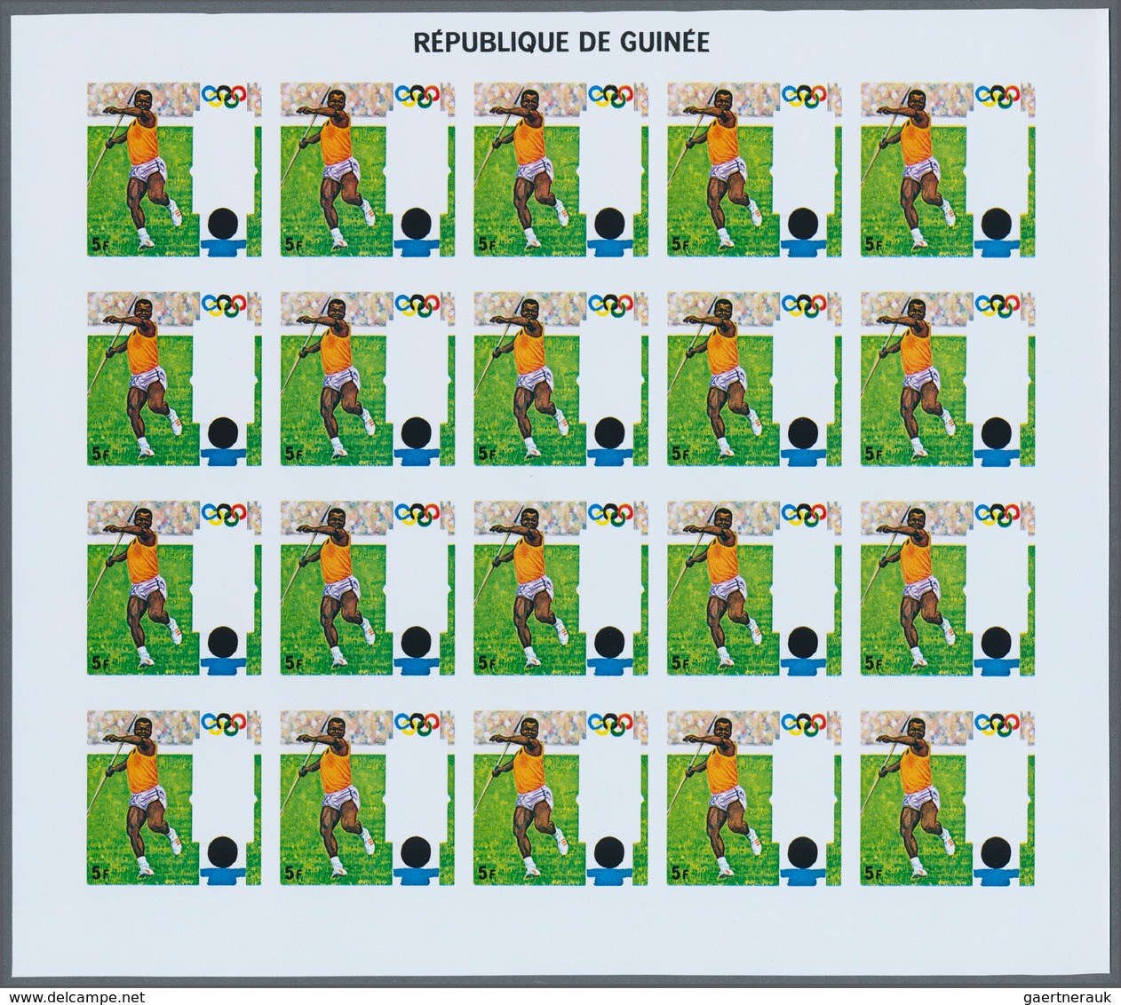 Thematik: Olympische Spiele / Olympic Games: 1972, Guinea. Progressive Proofs Set Of Sheets For The - Sonstige & Ohne Zuordnung