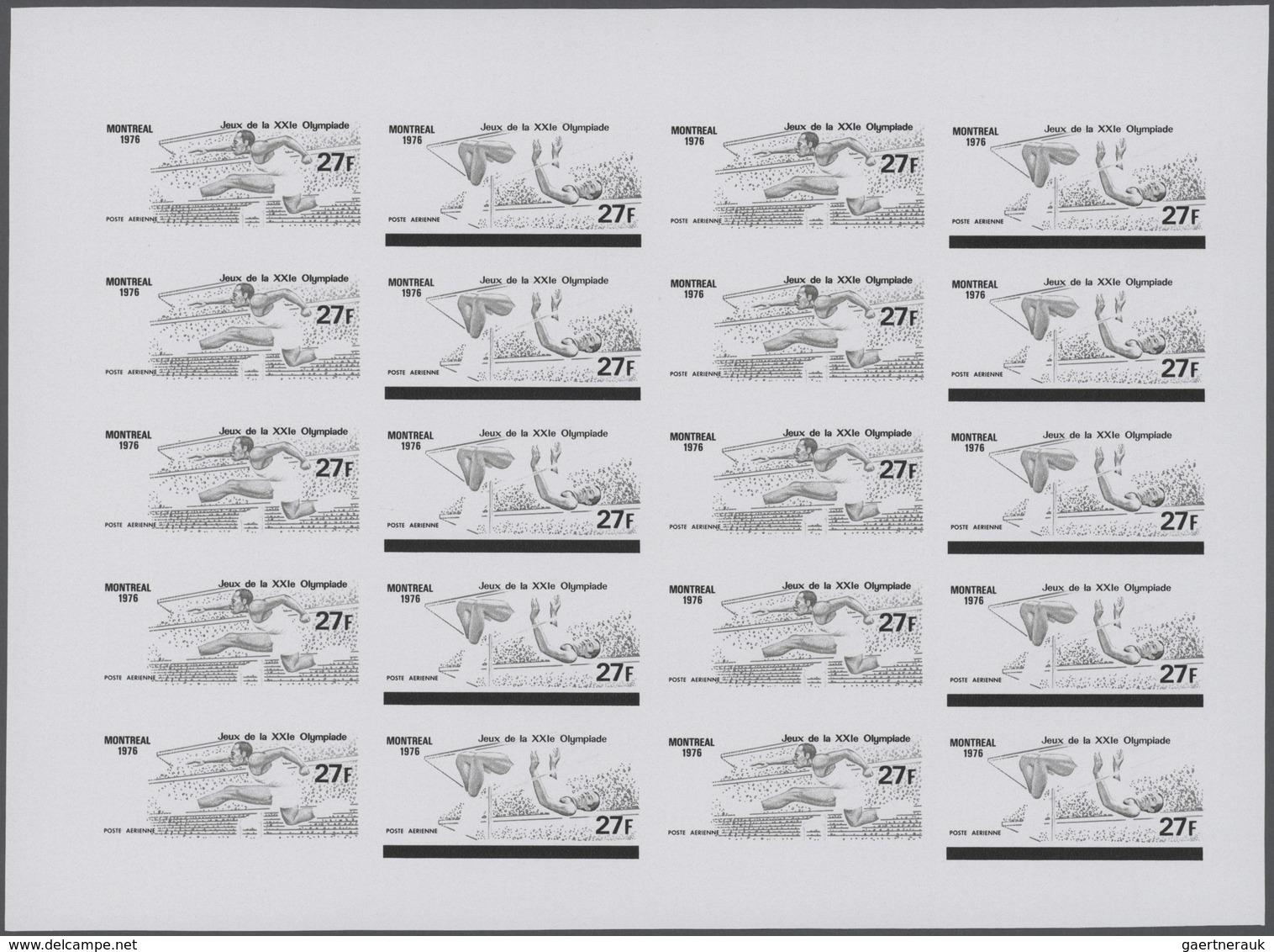 Thematik: Olympische Spiele / Olympic Games: 1976, Burundi. Progressive Proofs Set Of Sheets For The - Sonstige & Ohne Zuordnung