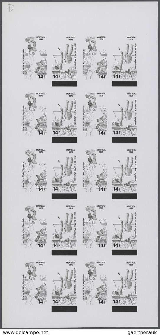 Thematik: Olympische Spiele / olympic games: 1976, Burundi. Progressive proofs set of sheets for the