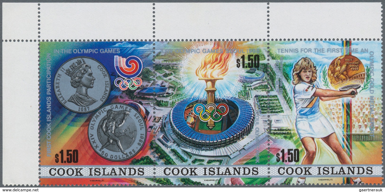 Thematik: Olympische Spiele / Olympic Games: 1988, COOK ISLANDS: Summer Olympics Seoul Complete Set - Sonstige & Ohne Zuordnung
