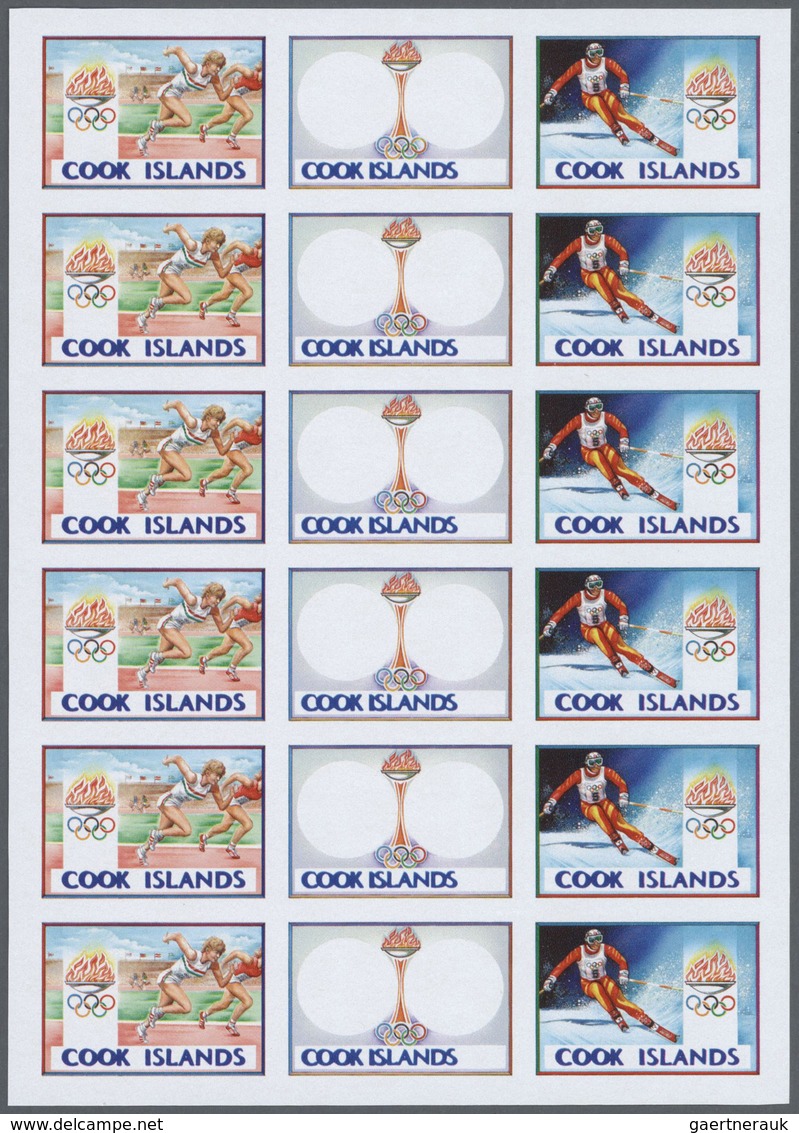 Thematik: Olympische Spiele / Olympic Games: 1990, Cook Islands. Progressive Proofs Set Of Sheets Fo - Sonstige & Ohne Zuordnung