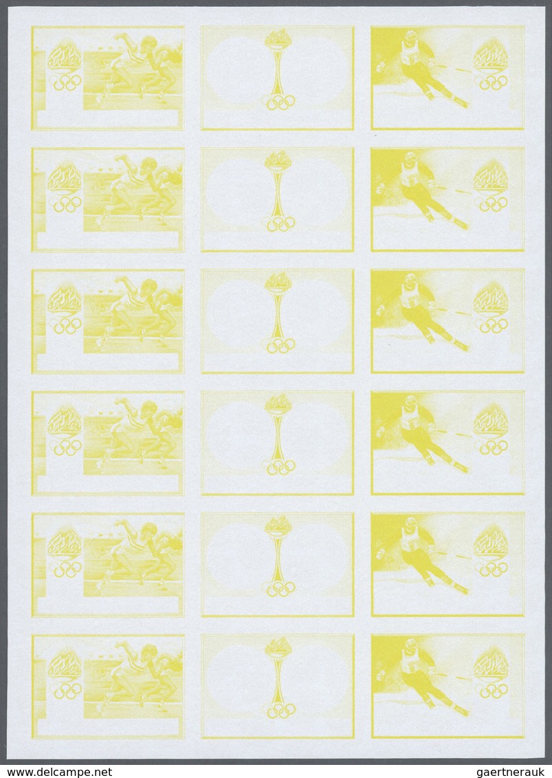 Thematik: Olympische Spiele / olympic games: 1990, Cook Islands. Progressive proofs set of sheets fo
