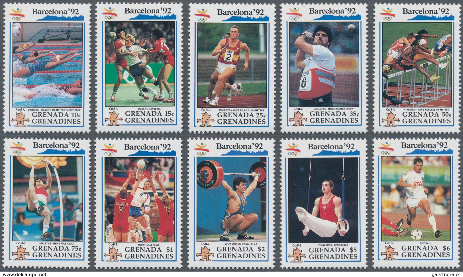 Thematik: Olympische Spiele / Olympic Games: 1992, GRENADA/Grenadines: Summer Olympics Barcelona Com - Sonstige & Ohne Zuordnung