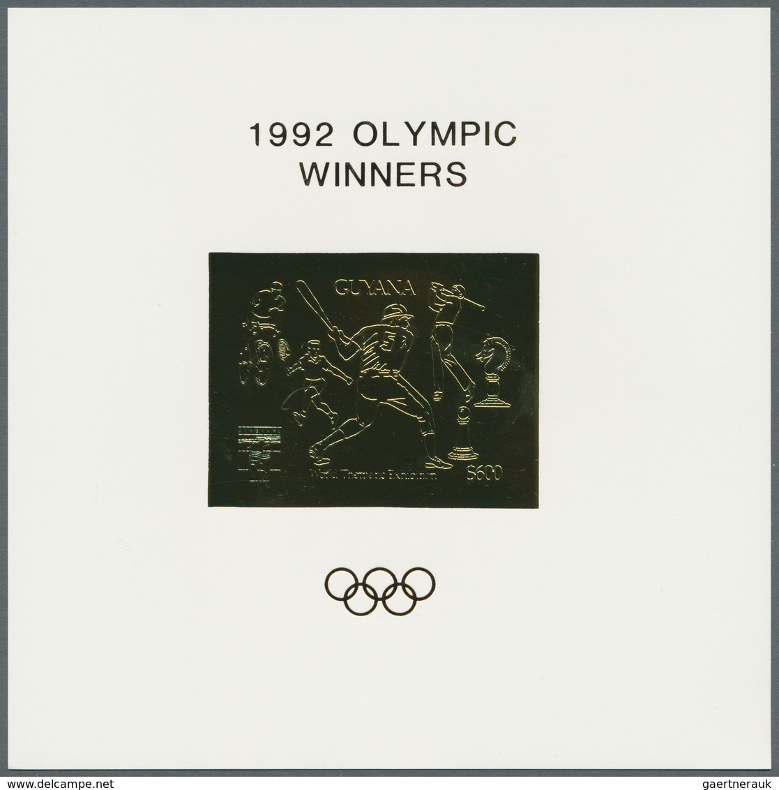 Thematik: Olympische Spiele / Olympic Games: 1992, Guyana. Lot Containing 50 GOLD Souvenir Sheets An - Sonstige & Ohne Zuordnung