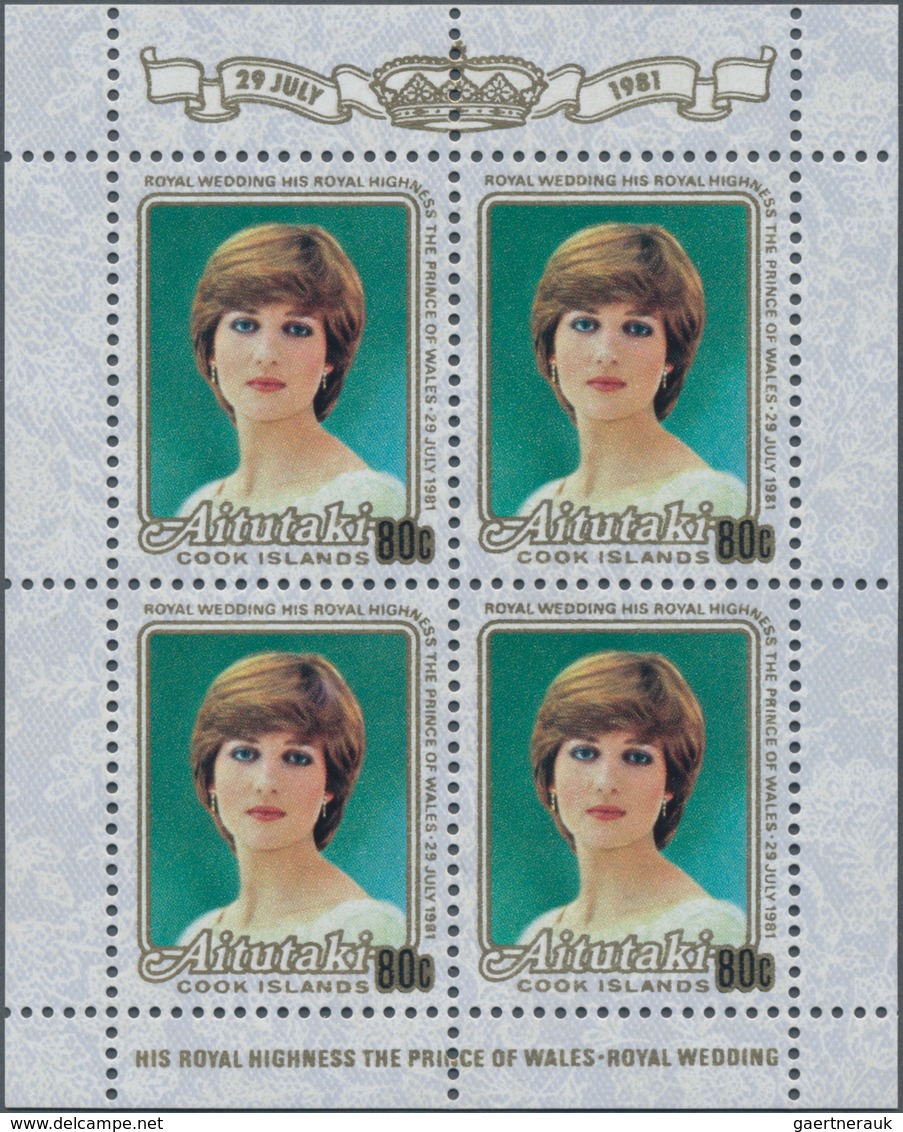 Thematik: Persönlichkeiten - Prinzessin Diana / Personalities - Princess Diana: 1981, AITUTAKI: Roya - Berühmte Frauen