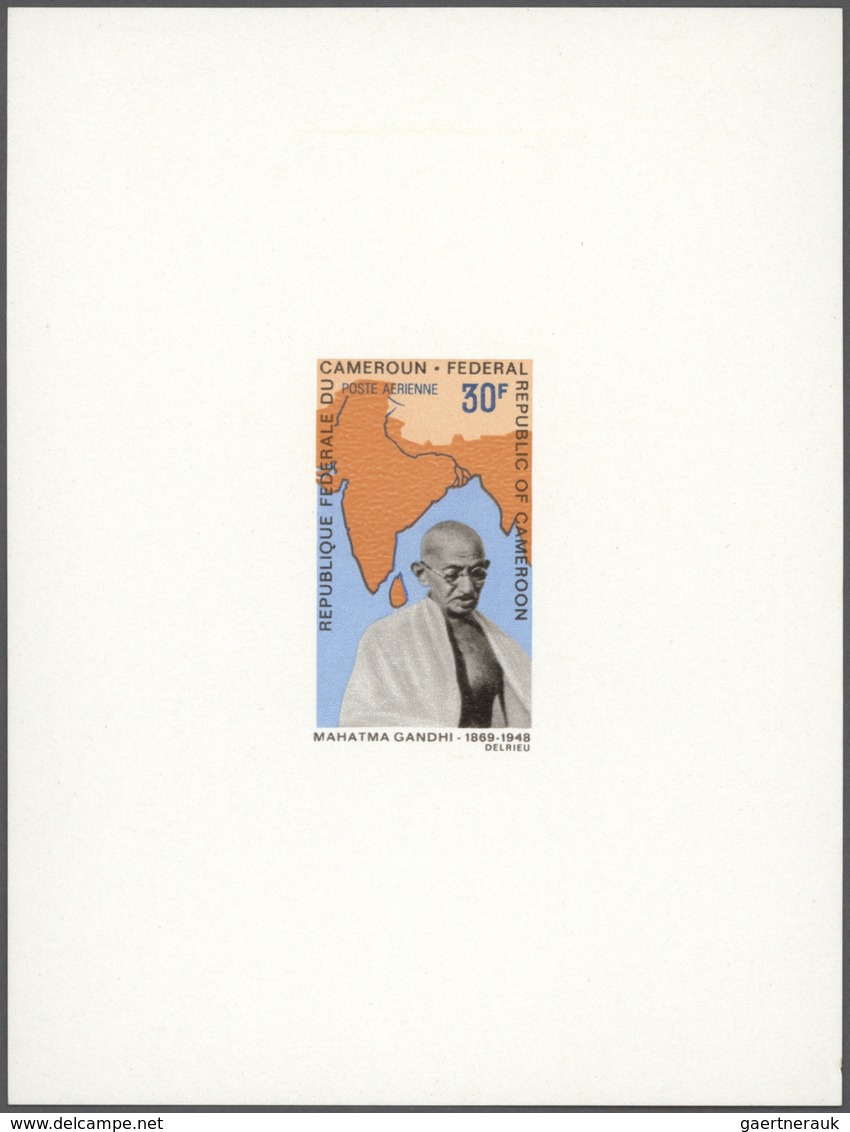 Thematik: Persönlichkeiten - Gandhi / Personalities - Gandhi: 1968/1969, French Africa (Cameroun, Ga - Mahatma Gandhi