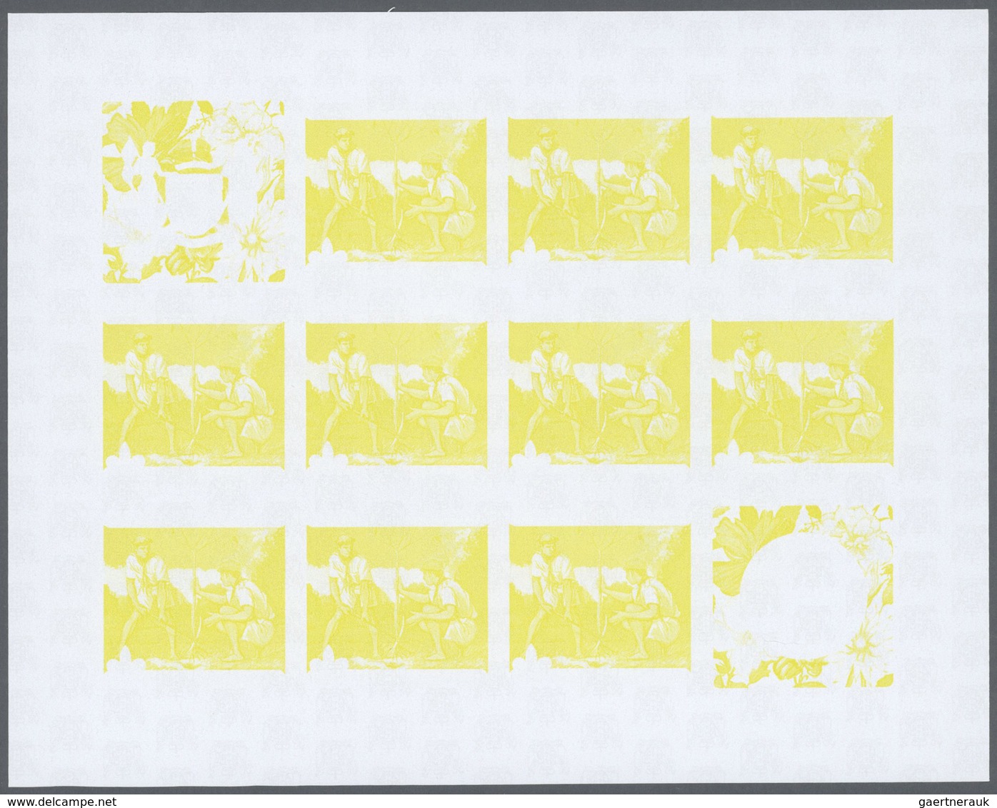 Thematik: Pfadfinder / boy scouts: 1969, Cook Islands. Progressive proofs set of sheets for the issu