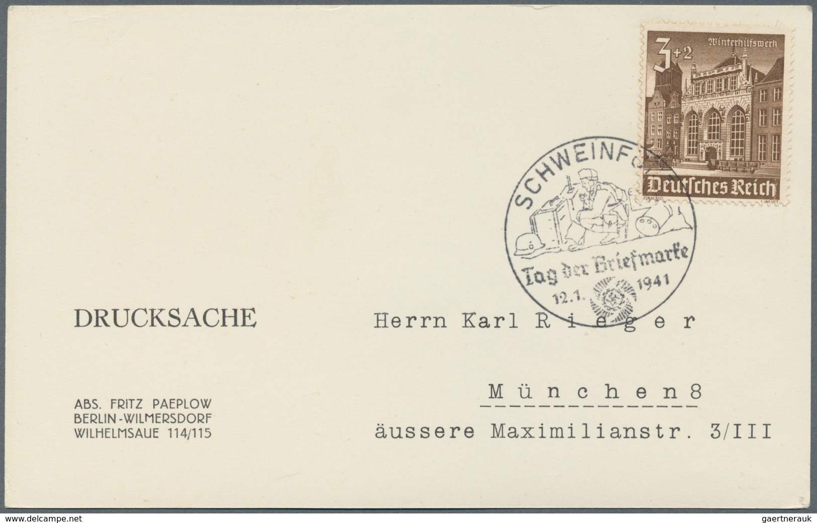 Thematik: Philatelie - Tag Der Briefmarke / Stamp Days: 1936/1943, III.Reich, Partie Von Ca. 86 Brie - Stamp's Day