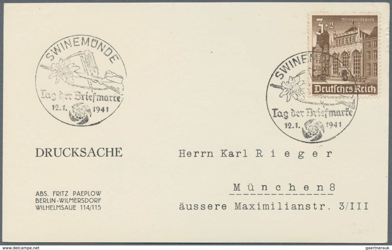 Thematik: Philatelie - Tag Der Briefmarke / Stamp Days: 1936/1943, III.Reich, Partie Von Ca. 86 Brie - Stamp's Day