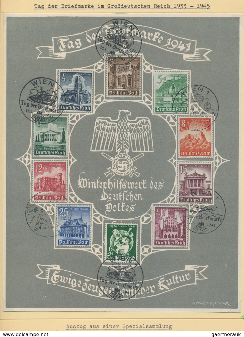 Thematik: Philatelie - Tag Der Briefmarke / Stamp Days: 1936/1945, Tag Der Briefmarke Im III.Reich ( - Stamp's Day