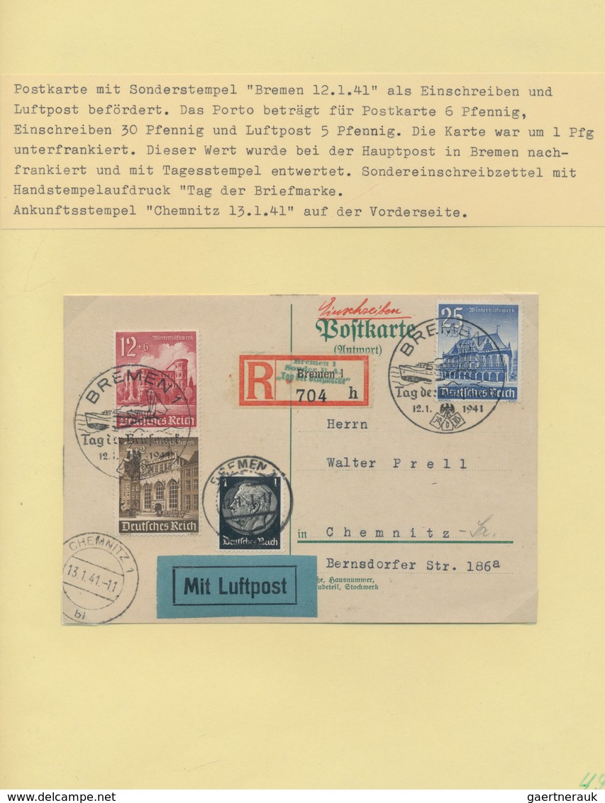 Thematik: Philatelie - Tag der Briefmarke / stamp days: 1936/1945, Tag der Briefmarke im III.Reich (