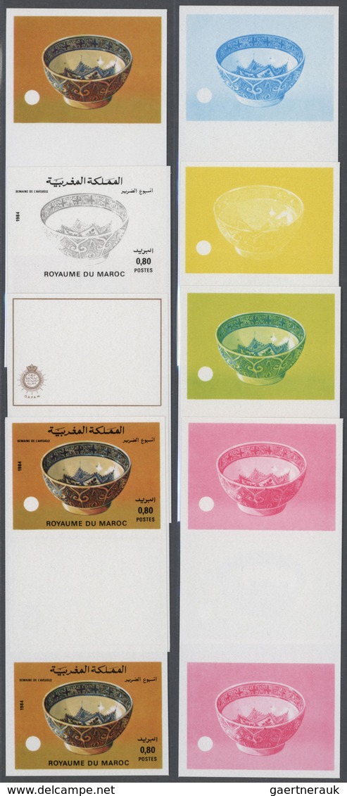 Thematik: Porzellan-Keramik / Porcelain-ceramics: 1984, Morocco. Progressive Proofs (8 Phases) For T - Porzellan