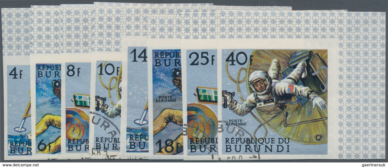 Thematik: Raumfahrt / Astronautics: 1968, BURUNDI: Space Exploration Complete IMPERFORATE Set Of Eig - Sonstige & Ohne Zuordnung