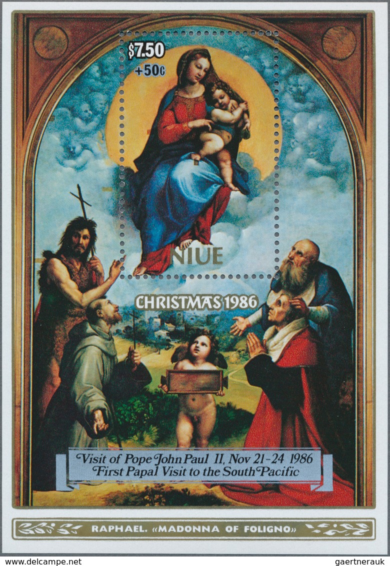 Thematik: Religion / Religion: 1986, NIUE: Christmas Miniature Sheet With Painting ‚Madonna Of Folig - Other & Unclassified