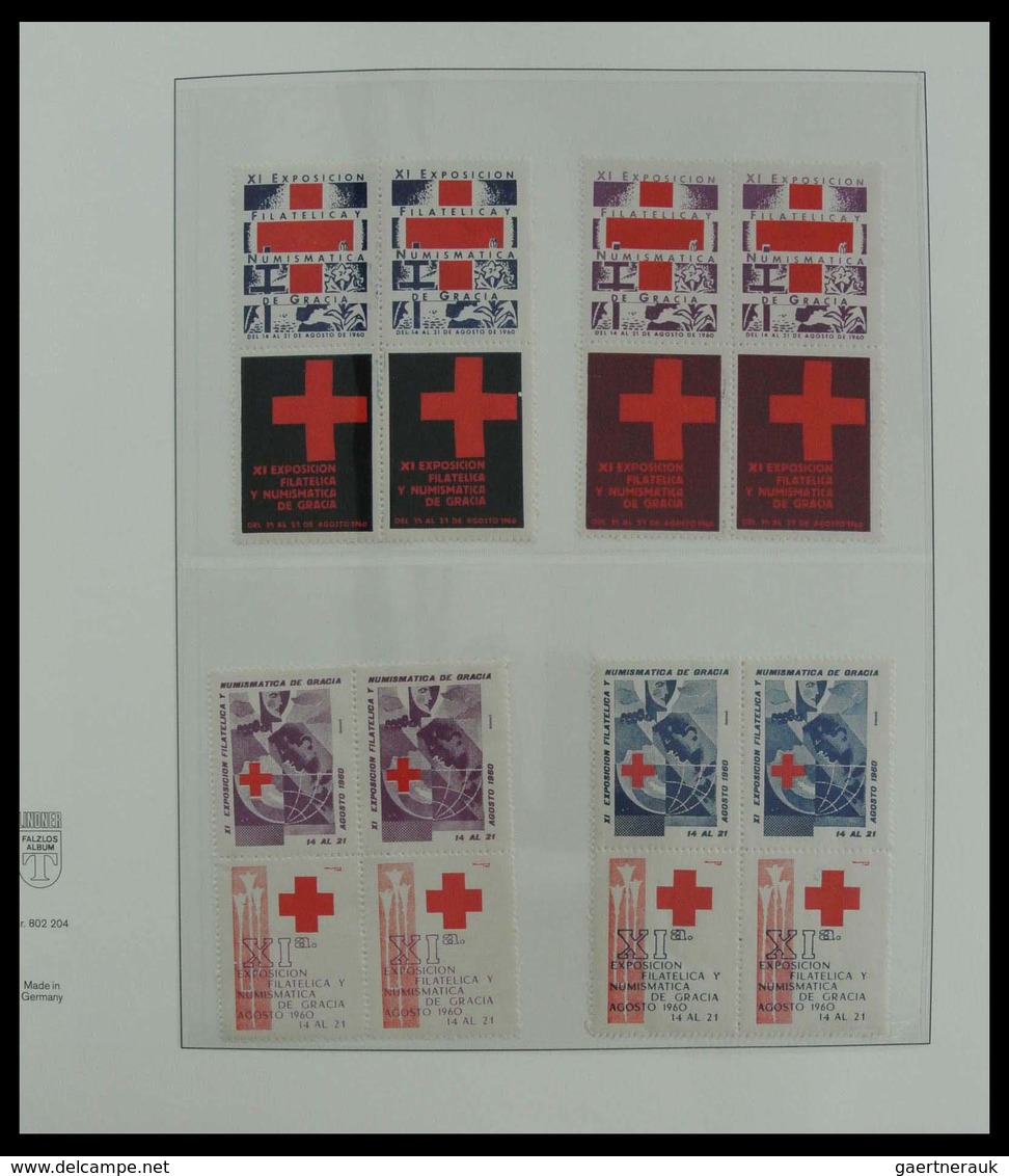 Thematik: Rotes Kreuz / red cross: Beautiful lot Red Cross cinderellas in album. Lot contains very m