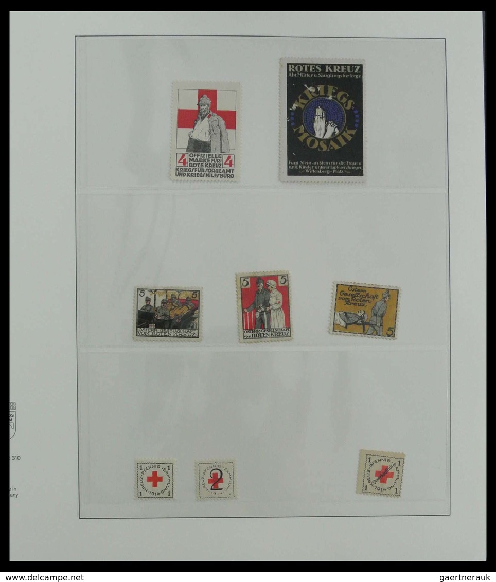 Thematik: Rotes Kreuz / red cross: Beautiful lot Red Cross cinderellas in album. Lot contains very m