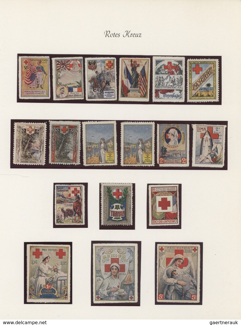 Thematik: Rotes Kreuz / Red Cross: 1910-70, Booklets, Vignettes, Blocks : Europe And Overseas, Colle - Red Cross