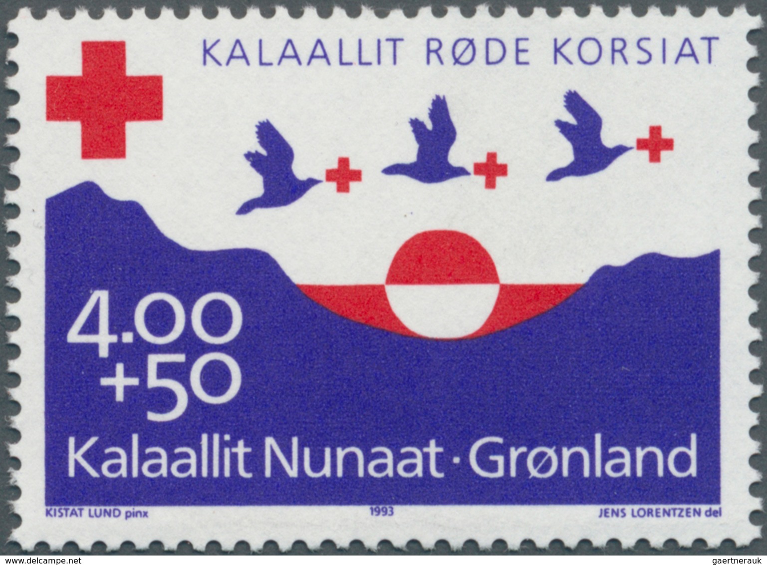 Thematik: Rotes Kreuz / Red Cross: 1993, GREENLAND: 70 Years RED CROSS In Greenland 4.00+0.50dkr. In - Rode Kruis