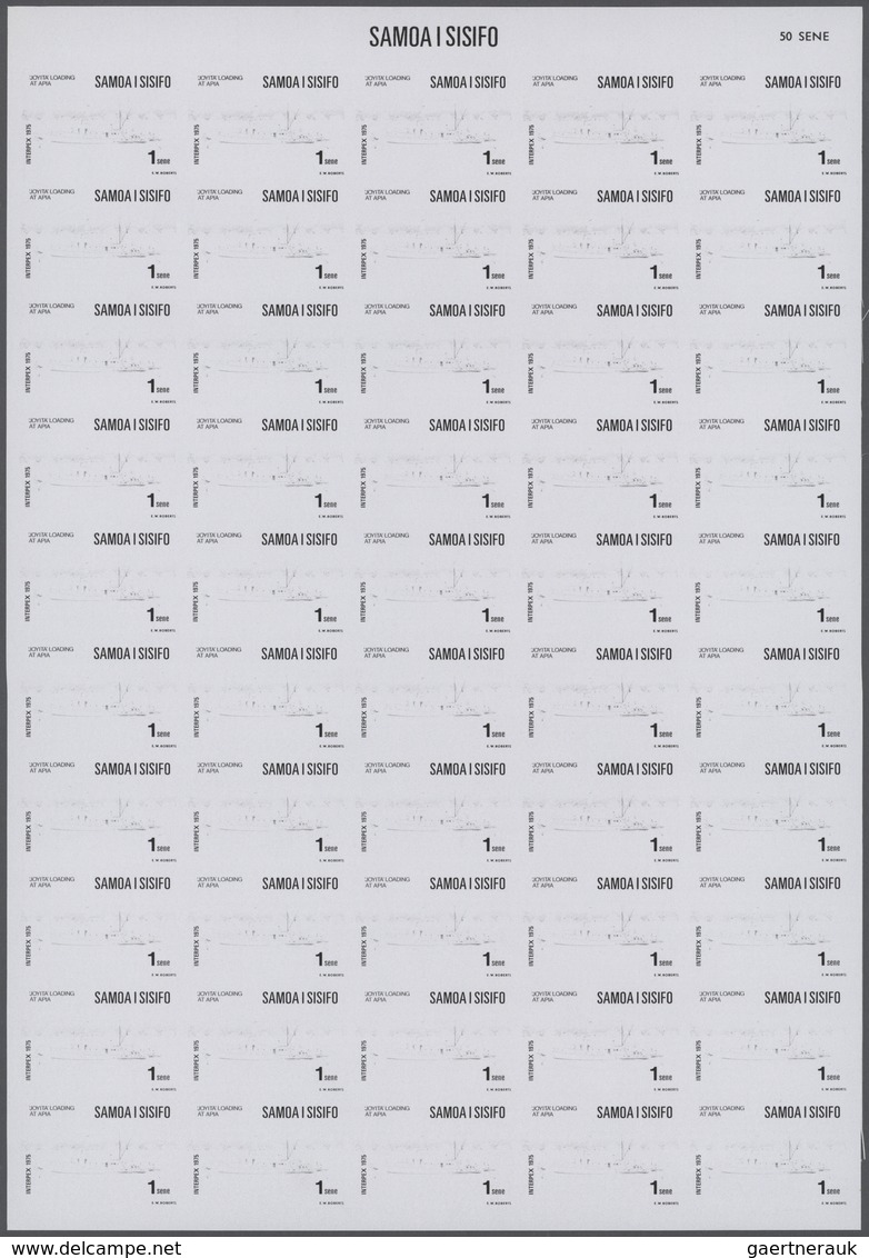 Thematik: Schiffe / Ships: 1975, Samoa. Progressive Proofs Set Of Sheets For The Issue THE MYSTERY O - Schiffe