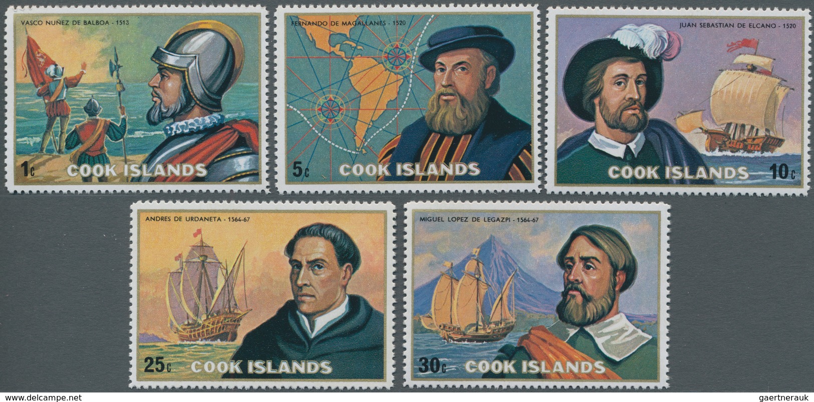 Thematik: Seefahrer, Entdecker / Sailors, Discoverers: 1975, COOK ISLANDS: European Explorers Of The - Erforscher