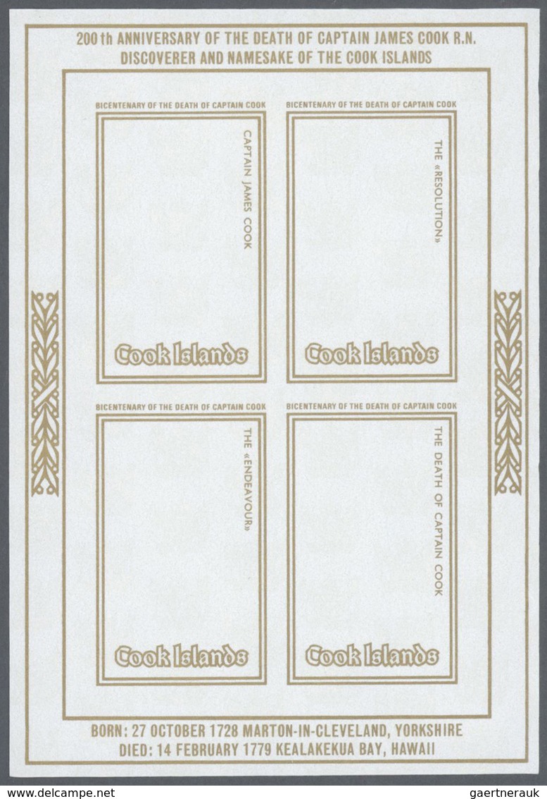 Thematik: Seefahrer, Entdecker / sailors, discoverers: 1979, Cook Islands. Progressive proofs for th