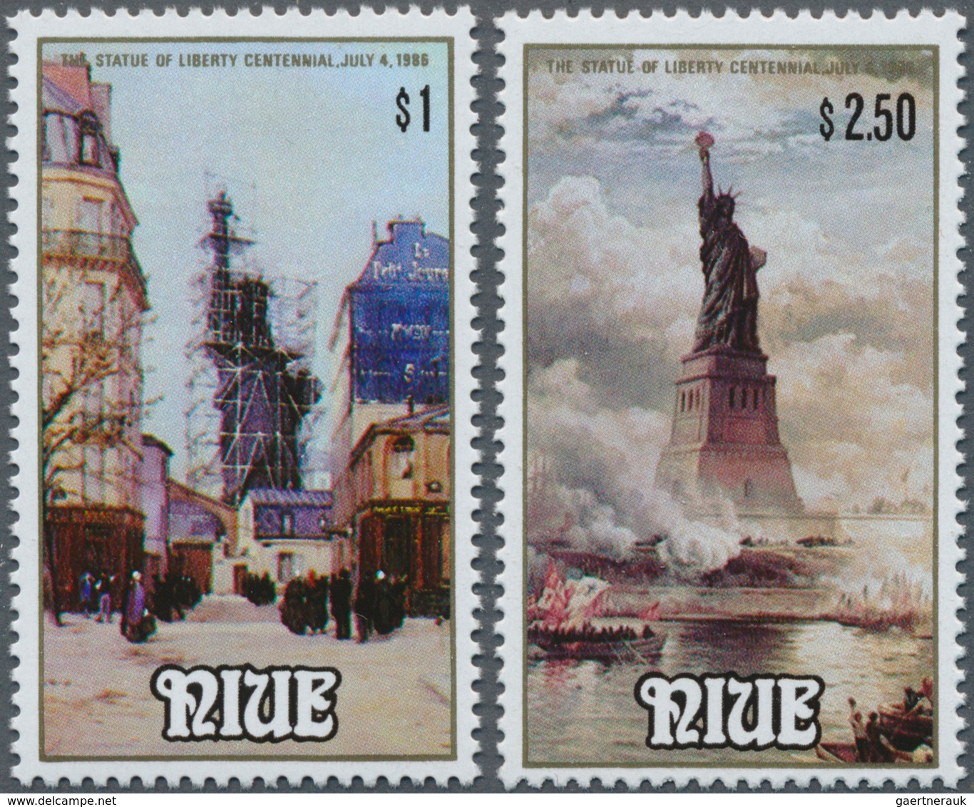 Thematik: Sehenswürdigkeiten-Freiheitsstatue / Sights- Statue Of Liberty: 1986, NIUE: 100 Years Stat - Sonstige & Ohne Zuordnung