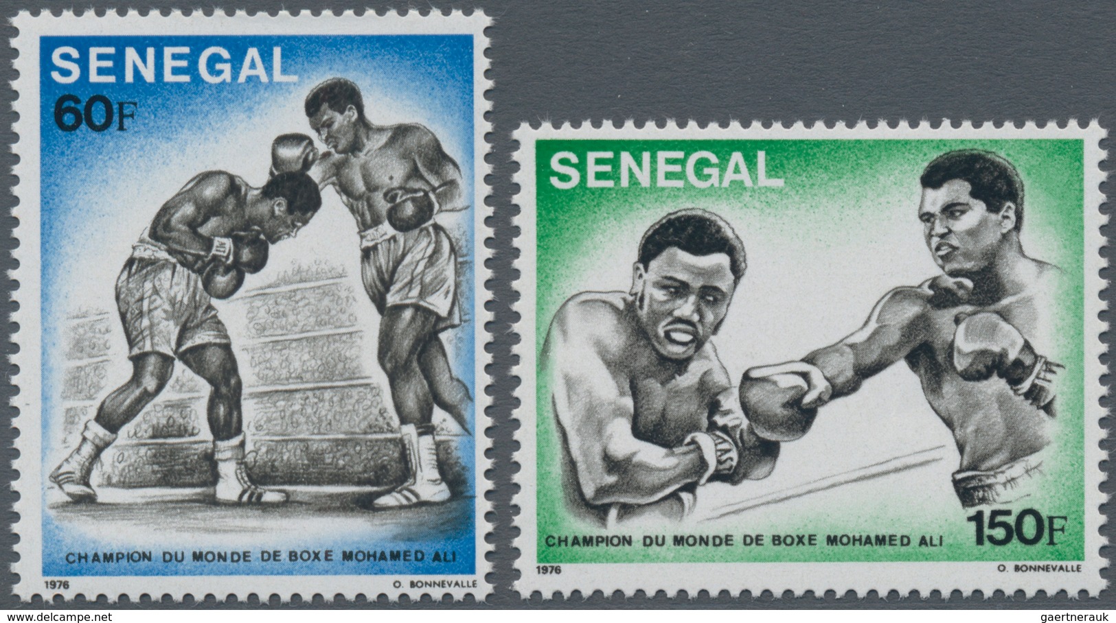 Thematik: Sport-Boxen / Sport-boxing: 1977, SENEGAL: Boxing World Champion ‚Muhammad Ali‘ And Ken No - Boxe