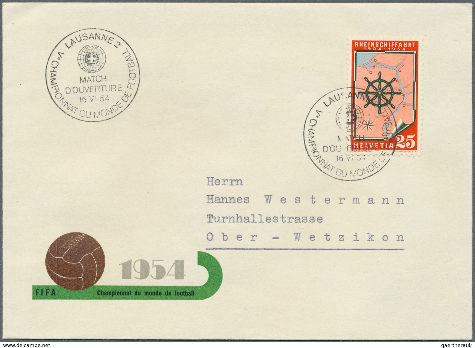 Thematik: Sport-Fußball / Sport-soccer, Football: 1954, Switzerland. Lot Containing 66 Items (covers - Sonstige & Ohne Zuordnung