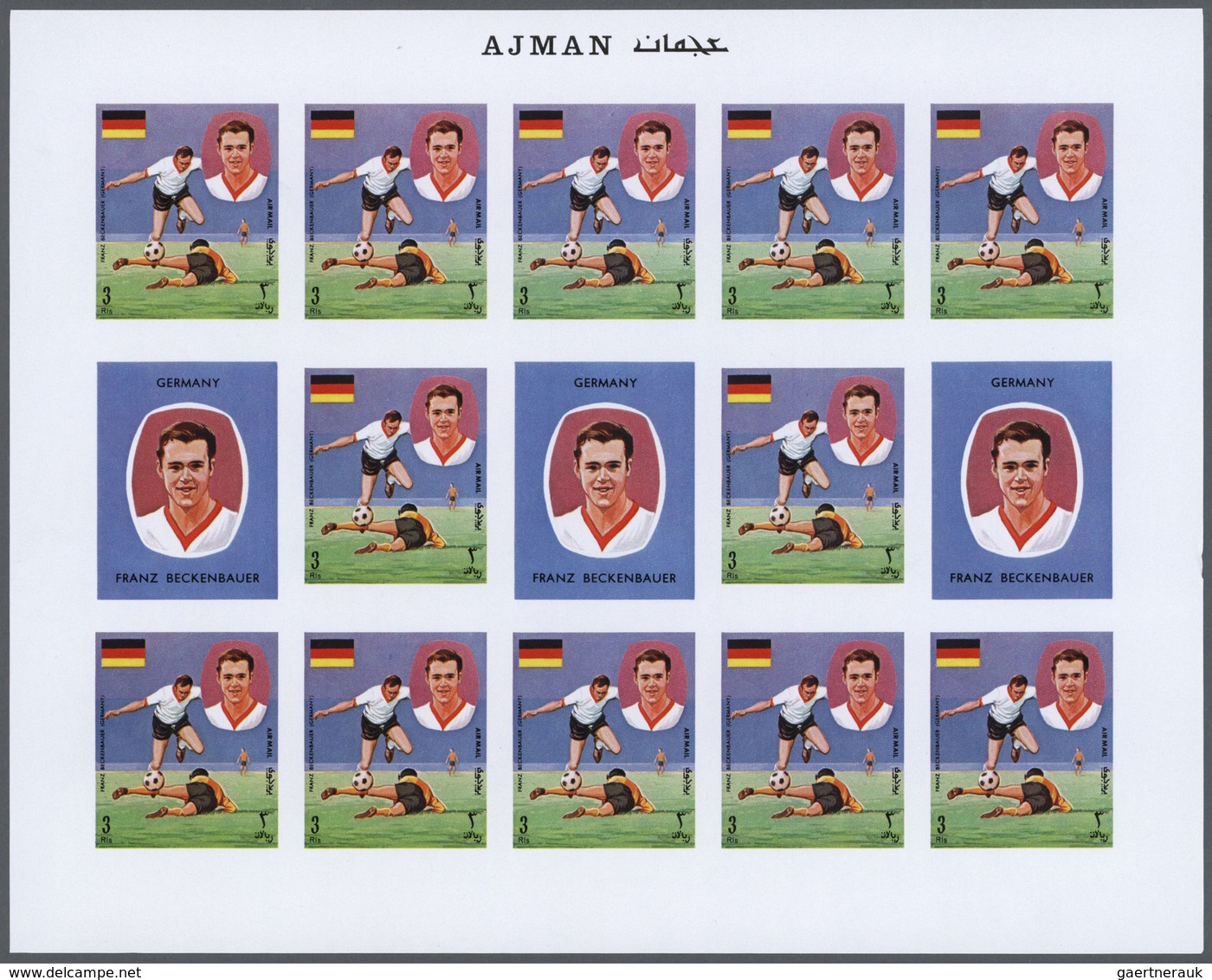 Thematik: Sport-Fußball / Sport-soccer, Football: 1970, Ajman. Progressive Proofs Set Of Sheets For - Sonstige & Ohne Zuordnung