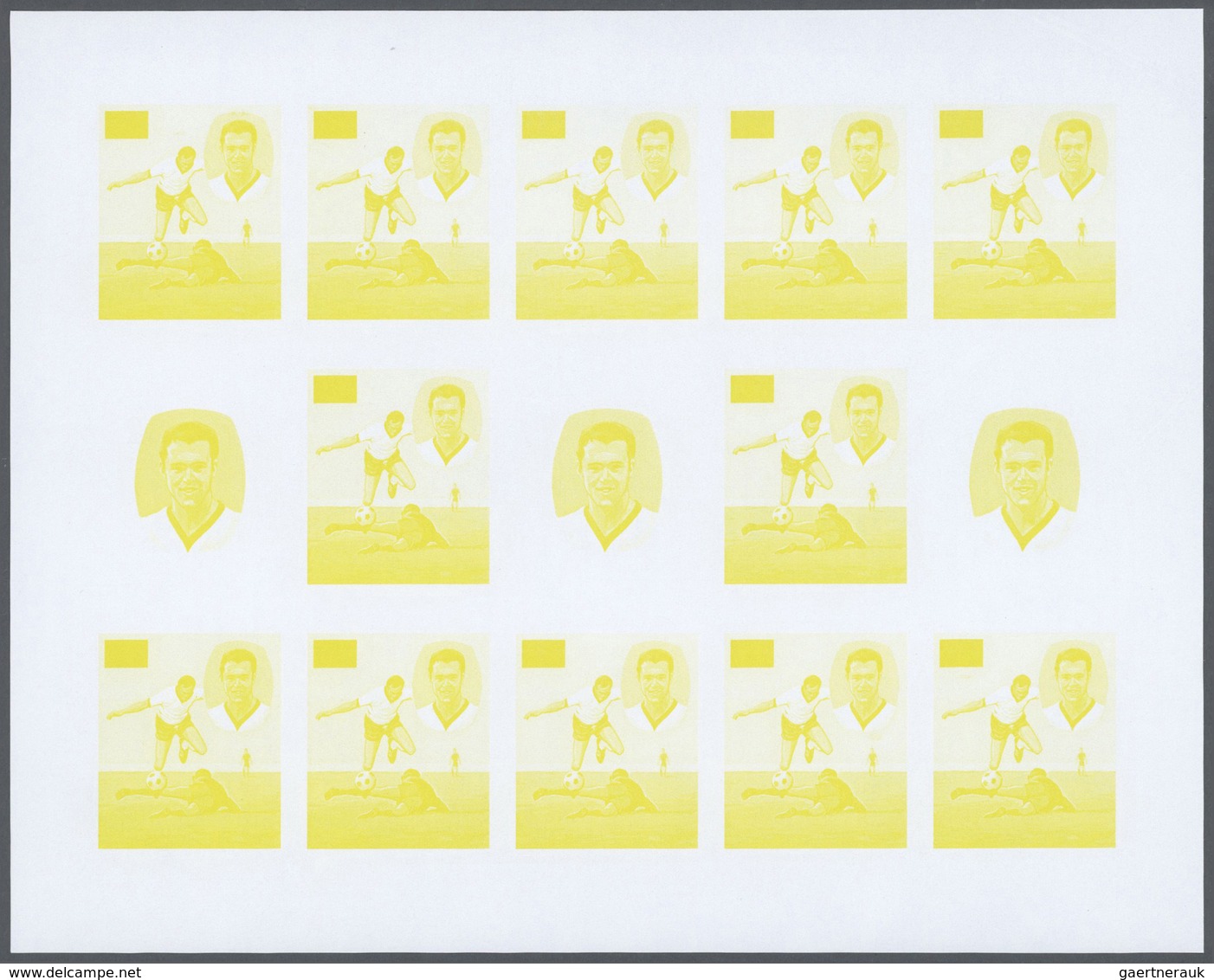 Thematik: Sport-Fußball / sport-soccer, football: 1970, Ajman. Progressive proofs set of sheets for