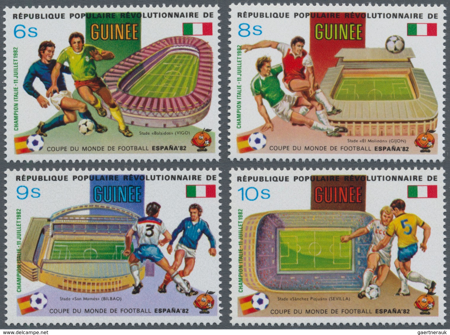 Thematik: Sport-Fußball / Sport-soccer, Football: 1982, GUINEA: Winners Of The Football World Champi - Sonstige & Ohne Zuordnung