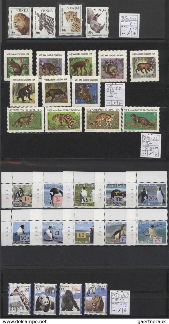 Thematik: Tiere, Fauna / animals, fauna: 1940/2005 (ca.), unmounted mint collection/accumulation on