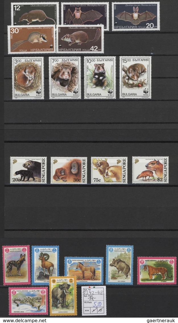 Thematik: Tiere, Fauna / animals, fauna: 1940/2005 (ca.), unmounted mint collection/accumulation on