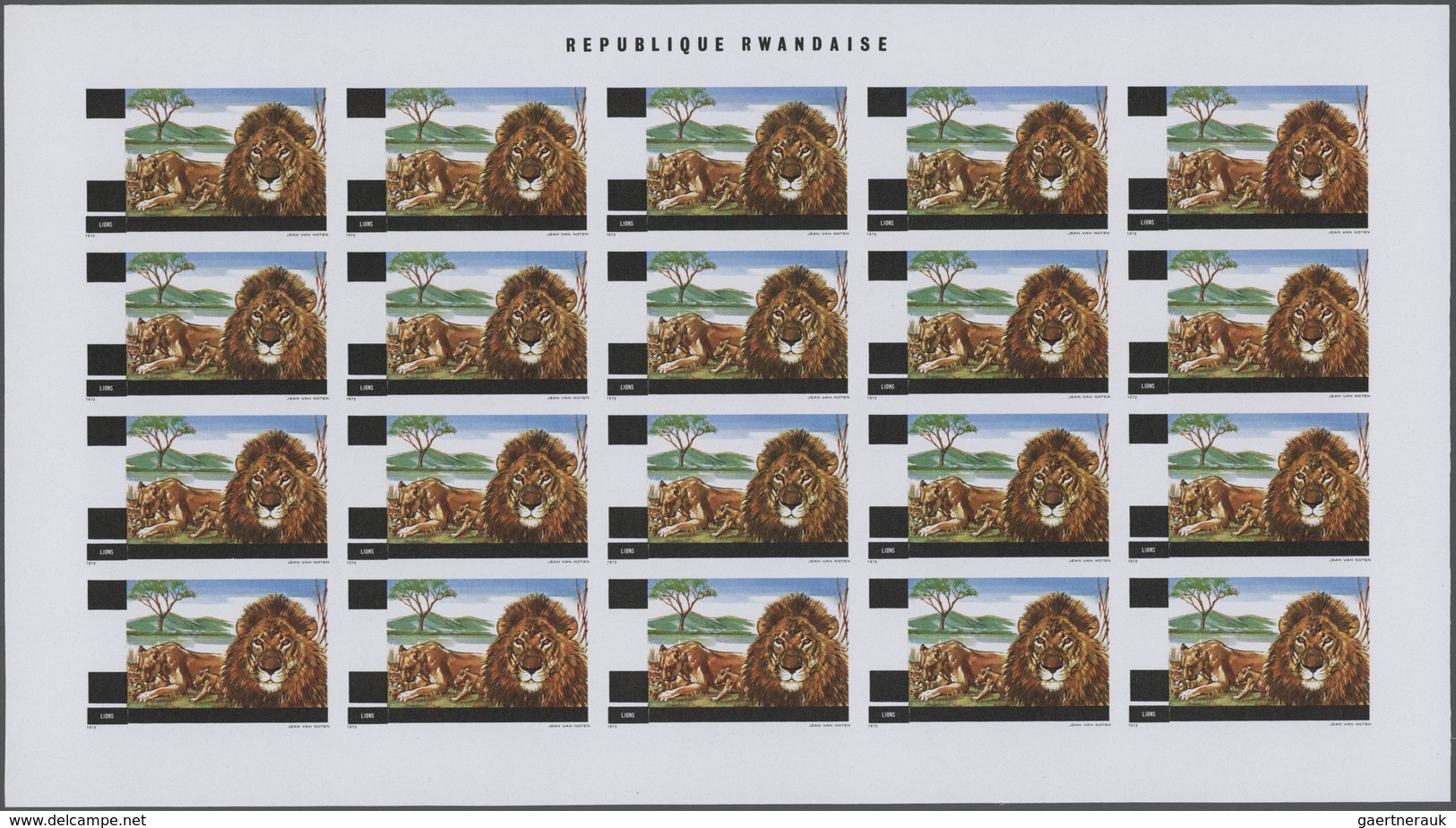 Thematik: Tiere, Fauna / Animals, Fauna: 1972, Rwanda. Progressive Proofs Set Of Sheets For The Comp - Sonstige & Ohne Zuordnung