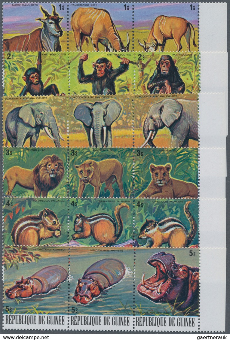 Thematik: Tiere, Fauna / Animals, Fauna: 1977, GUINEA: African Animals Complete Set Of 18 Normal Sta - Sonstige & Ohne Zuordnung