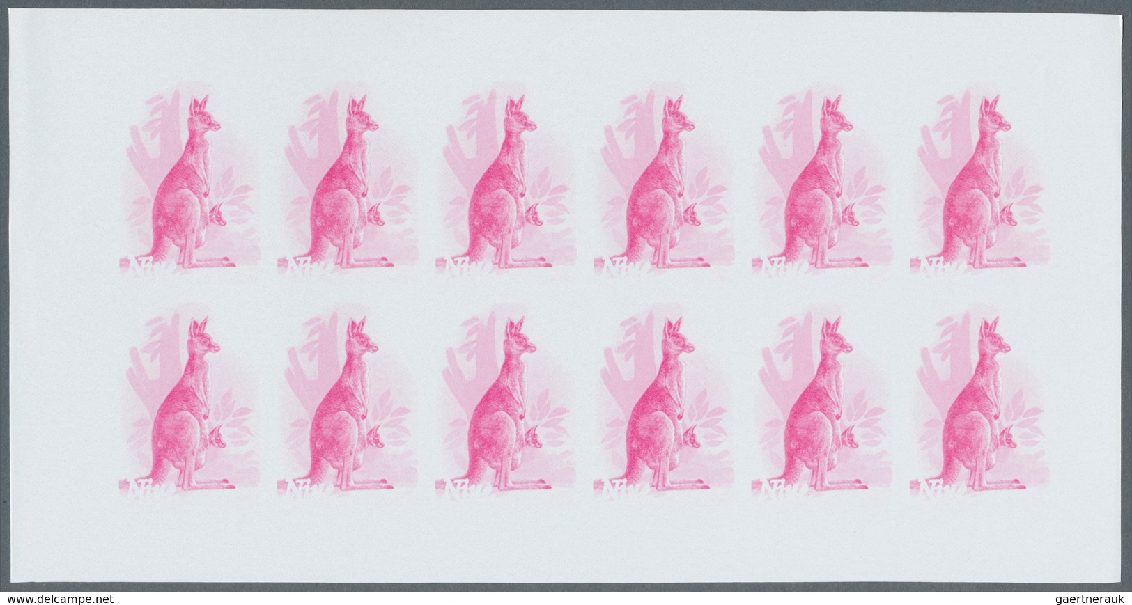 Thematik: Tiere, Fauna / animals, fauna: 1984, Niue. Progressive proofs set of sheets for the comple