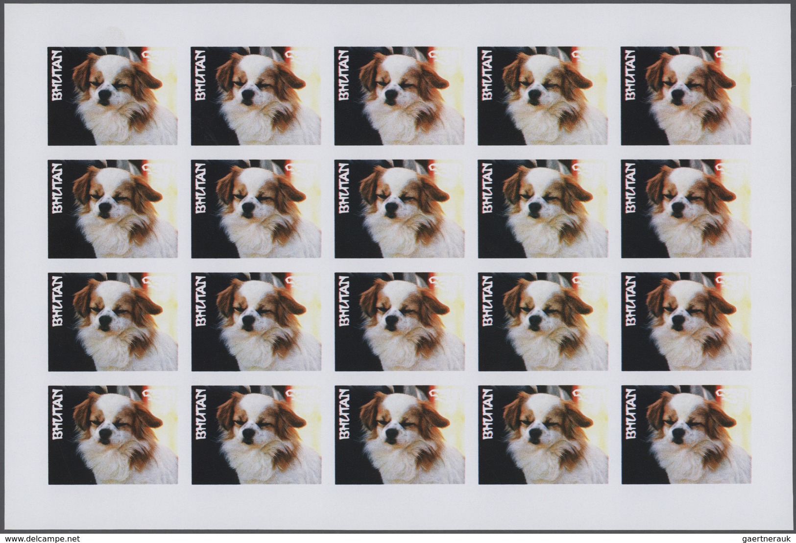 Thematik: Tiere-Hunde / Animals-dogs: 1972, Bhutan. Progressive Proofs Set Of Sheets For The Complet - Hunde