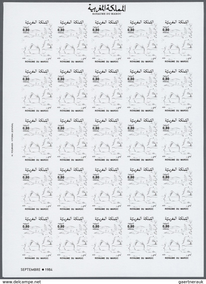 Thematik: Tiere-Hunde / Animals-dogs: 1984, Morocco. Progressive Proofs Set Of Sheets For The Issue - Hunde