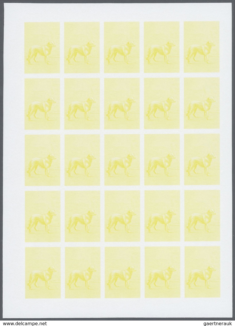 Thematik: Tiere-Hunde / animals-dogs: 1984, Morocco. Progressive proofs set of sheets for the issue