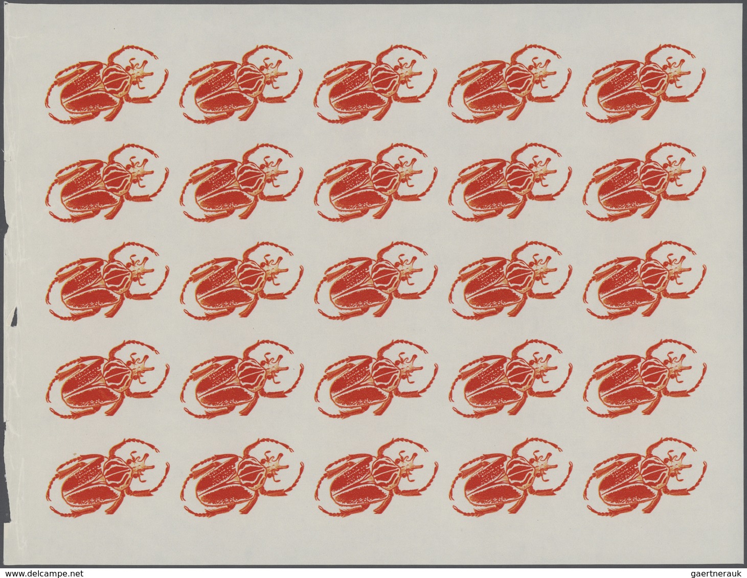 Thematik: Tiere-Insekten / animals-insects: 1970, Burundi. Progressive proofs set of sheets for the