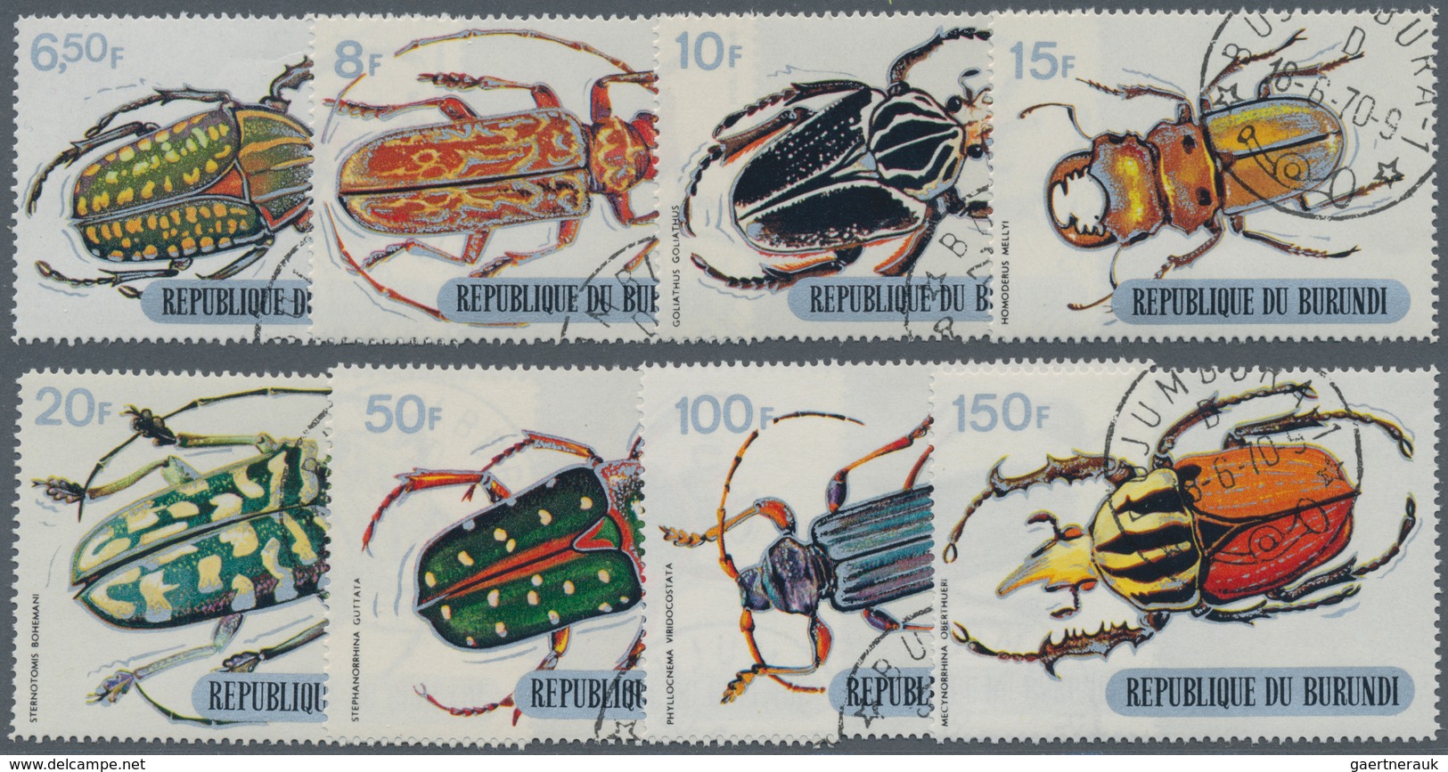 Thematik: Tiere-Insekten / Animals-insects: 1970, BURUNDI: Beetles Complete Set Of 16 In A Lot With - Other & Unclassified