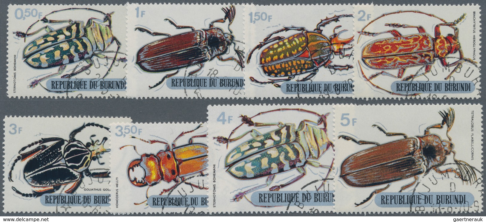 Thematik: Tiere-Insekten / Animals-insects: 1970, BURUNDI: Beetles Complete Set Of 16 In A Lot With - Other & Unclassified