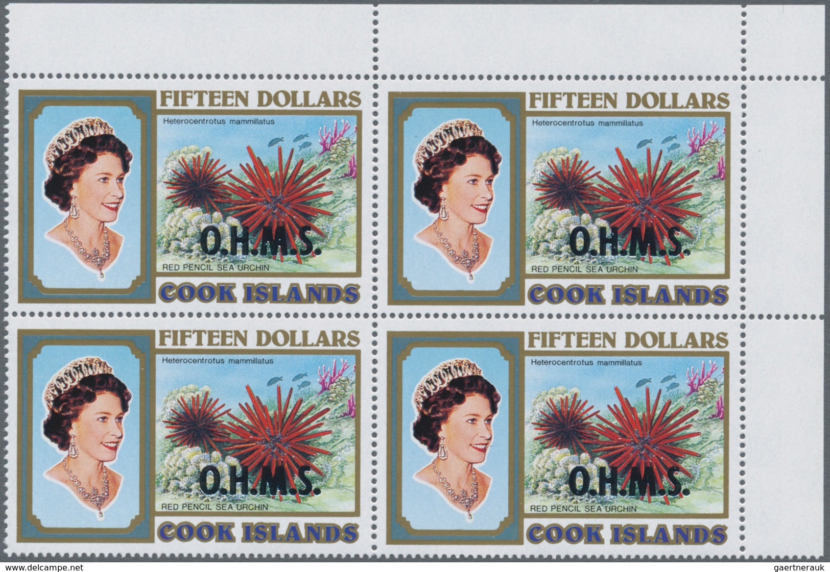 Thematik: Tiere-Meerestiere / Animals-sea Animals: 1994, COOK ISLANDS: Definitive Issue ‚Life In The - Marine Life