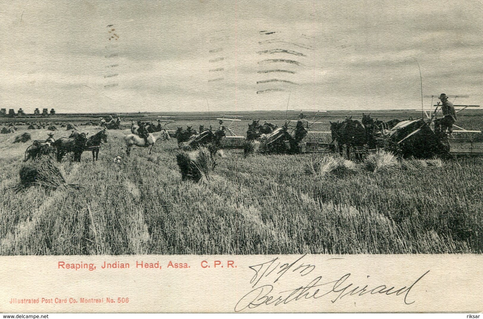 CANADA(AGRICULTURE) REAPING(BATTEUSE) - Non Classés