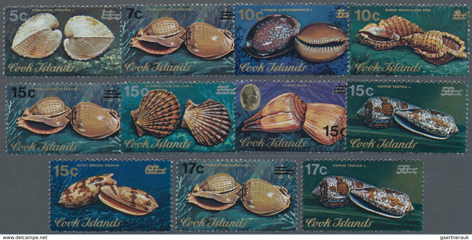 Thematik: Tiere-Meerestiere-Muscheln / Animals-sea Animals-shells: 1978, COOK ISLANDS: Conches And S - Muscheln