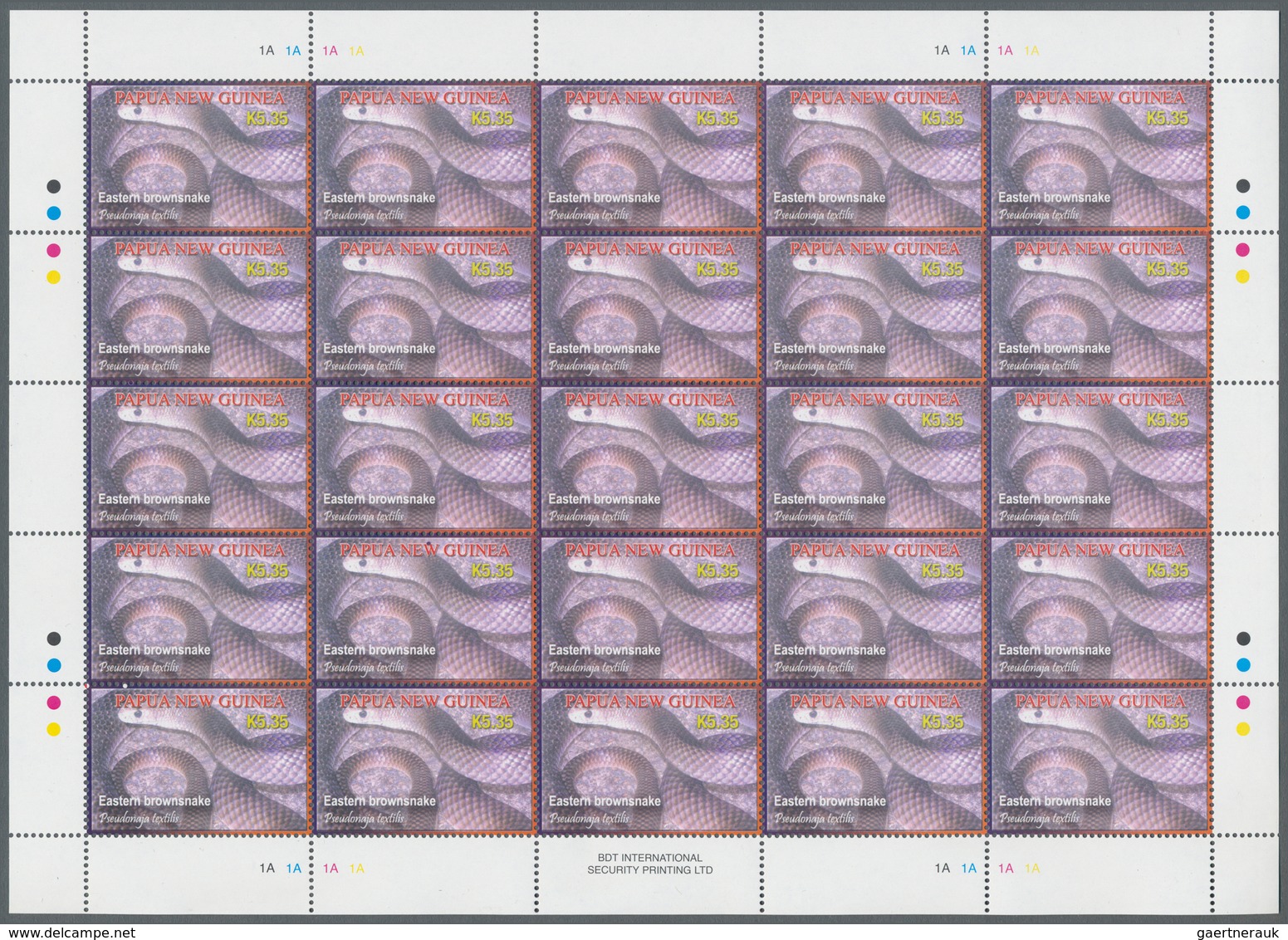 Thematik: Tiere-Reptilien / Animals-reptiles: 2006, Papua New Guinea. Lot Of 2,500 Stamps "5.35k Eas - Other & Unclassified