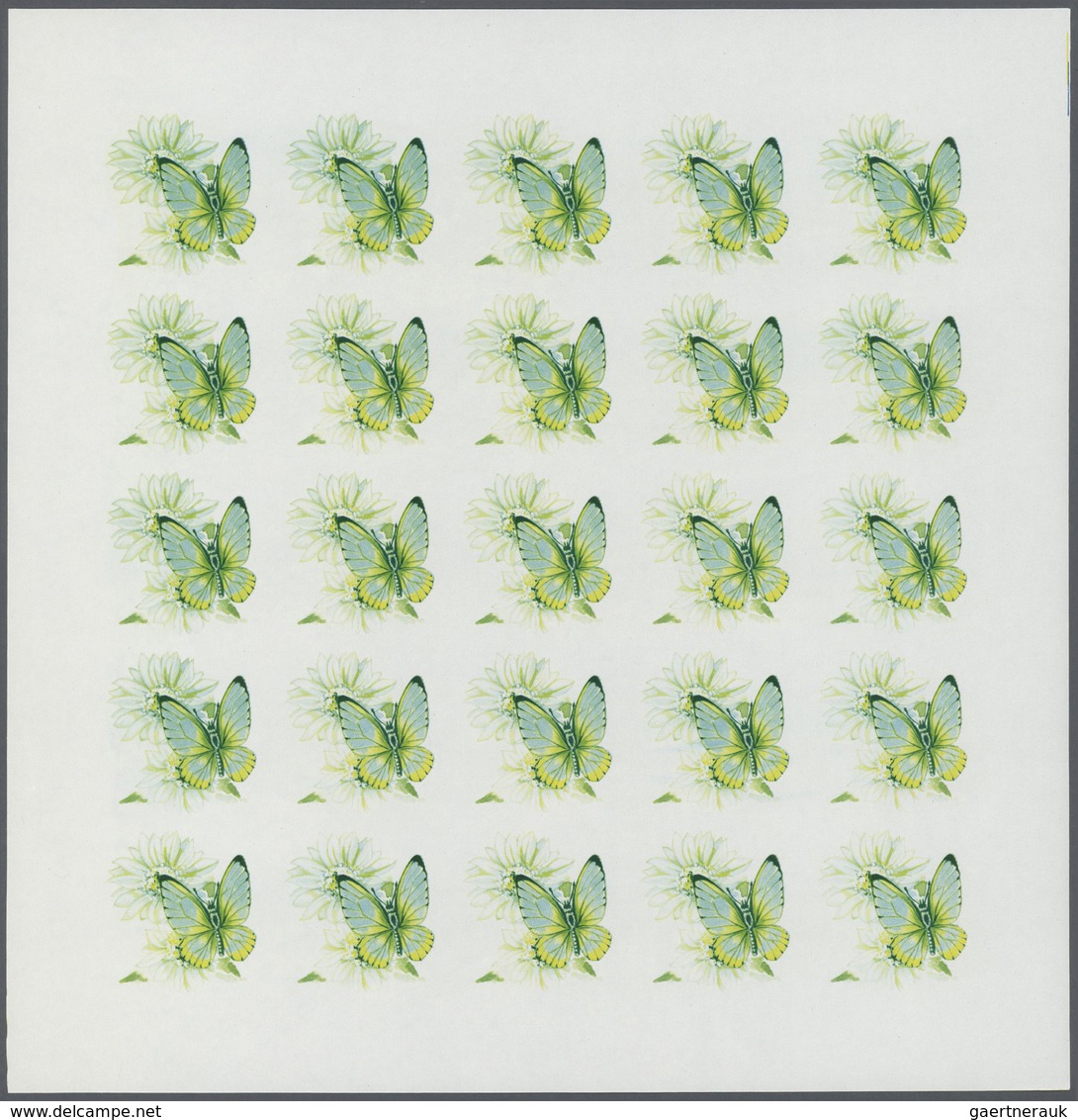 Thematik: Tiere-Schmetterlinge / animals-butterflies: 1967 (May 11), Fujeira. Progressive proofs set